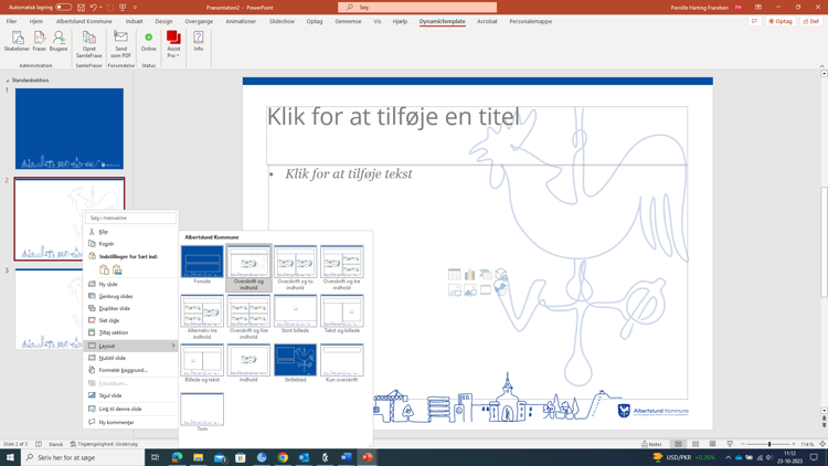 Sådan kan du få flere slidetyper frem i PowerPoint