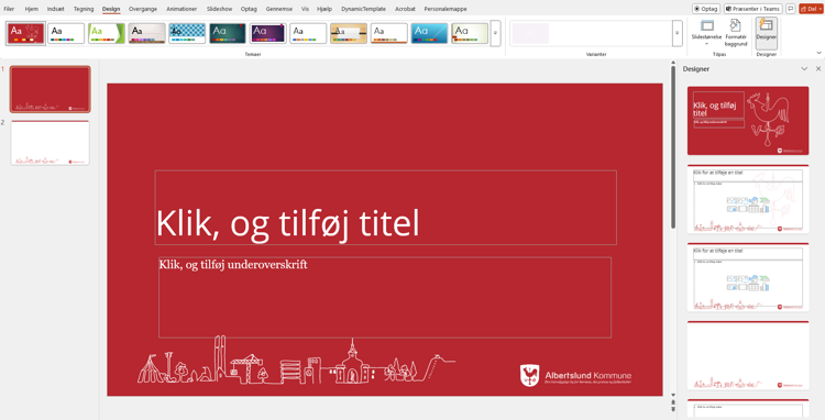 PP-skabelon med design