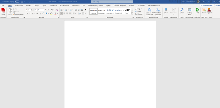 Et billede med Assist Pro i Word